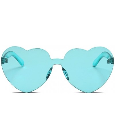 Fashion Heart Shaped Sunglasses Integrated Protection - C018QYS7RZH $6.48 Sport