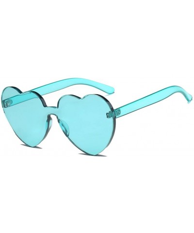 Fashion Heart Shaped Sunglasses Integrated Protection - C018QYS7RZH $6.48 Sport