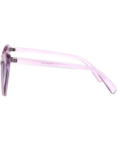 Womens Oversized Cateye Heart Shape Sunglasses Translucent Colors UV 400 - Purple - C318O8TR6SG $8.79 Oversized