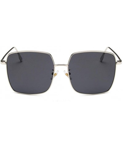 Unisex Sunglasses Fashion Gold Grey Drive Holiday Square Non-Polarized UV400 - Silver Grey - CD18RH6SNS0 $6.16 Square