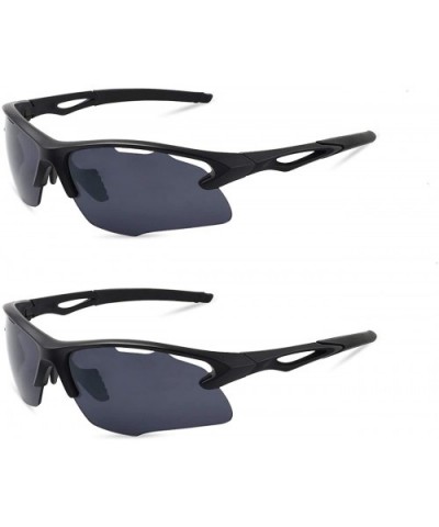 Sports Sunglasses for men women for Cycing Running Baseball MJ8020 - 2 Pack (Black) Without Accessories - C518A8XE0TT $10.29 ...