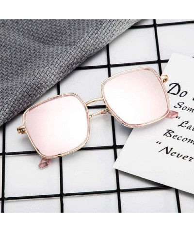 Fashion Sunglasses for Women Polarized Oversized Classic Retro Design Style Womens Sunglasses - Pink - CF18SZLTK8D $7.62 Sport