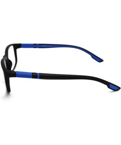 Soft Matte Black w/ 2 Tone Reading Glasses Spring Hinge 0.74 Oz - Z1 Matte Black Matte Blue - CB18T4ASSCO $11.77 Rectangular