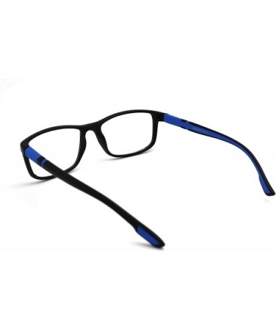 Soft Matte Black w/ 2 Tone Reading Glasses Spring Hinge 0.74 Oz - Z1 Matte Black Matte Blue - CB18T4ASSCO $11.77 Rectangular