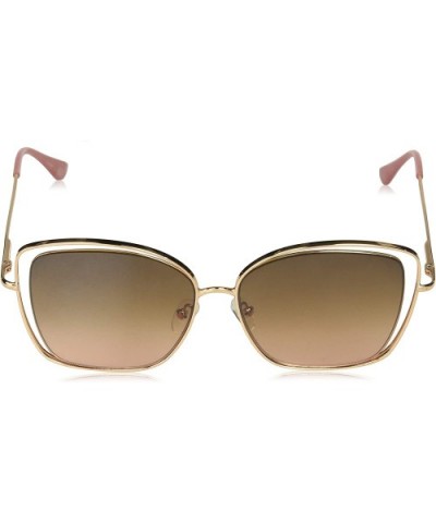 Women's LD279 Square Sunglasses with 100% UV Protection - 63 mm - Rose Gold & Rose - CC18O3CTW8U $11.99 Cat Eye