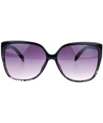 Womens Oversized Rectangular Squared Cat Eye Designer Fashion Diva Sunglasses - Black - C112K07SMPT $6.97 Cat Eye