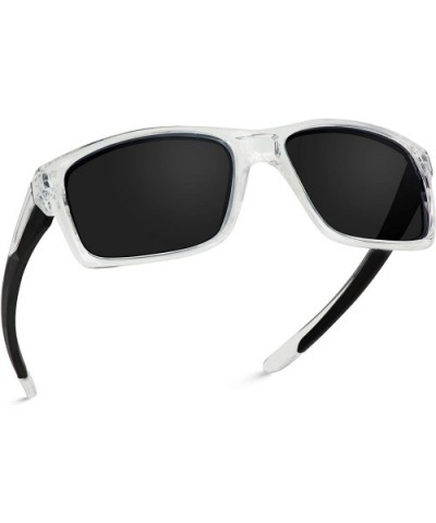 Polarized Driving Sunglasses - Clear Black Frame/ Black Lens - CV18IGIXKKR $10.57 Goggle