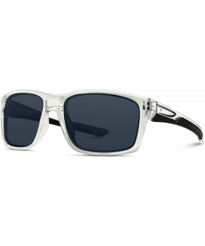 Polarized Driving Sunglasses - Clear Black Frame/ Black Lens - CV18IGIXKKR $10.57 Goggle