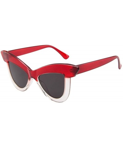 Women Cat Eye Sunglasses Retro Eyeglass Frame Eyewear Sunglasses - F - CZ18SCTKZZL $4.99 Cat Eye