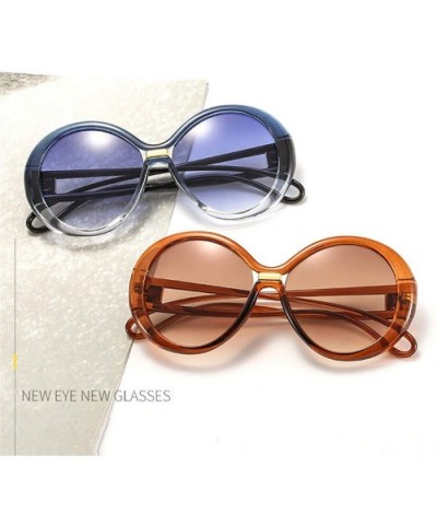 Women Men Classic Gradient Brand Big Frame Sun Glasses Female Vintage Round Sunglass Goggles UV400 - C7 - C818W8WLAME $21.25 ...