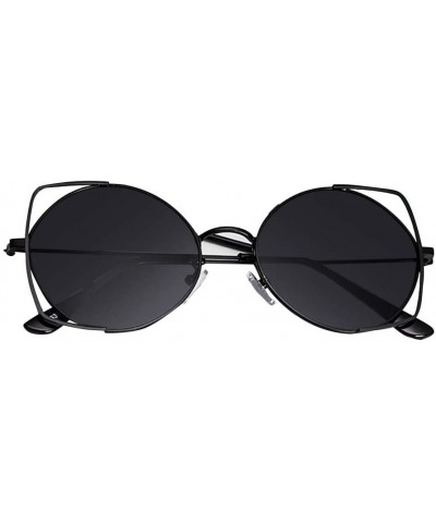 Sunglasses Mirrored Glasses Fashion - Black - C918U06YAWN $9.96 Cat Eye