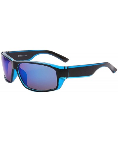 Men's Milestone Designer Fashion Sports Sunglasses for Baseball Cycling Fishing Golf - Blue - C818U67TIGQ $6.10 Sport