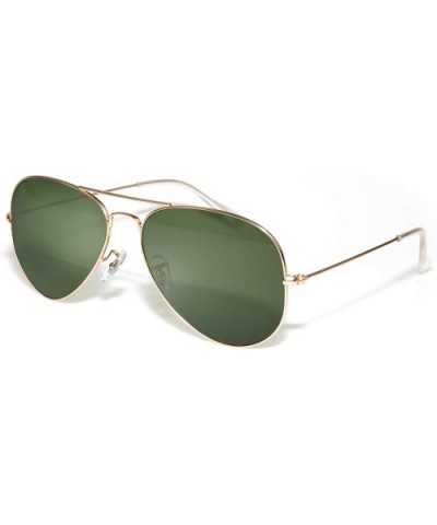Classic Aviator Sunglasses for Men Women- Metal Frame UV400 Lens Protection Pilot Sunglasses - C818RX6QSYY $7.17 Round