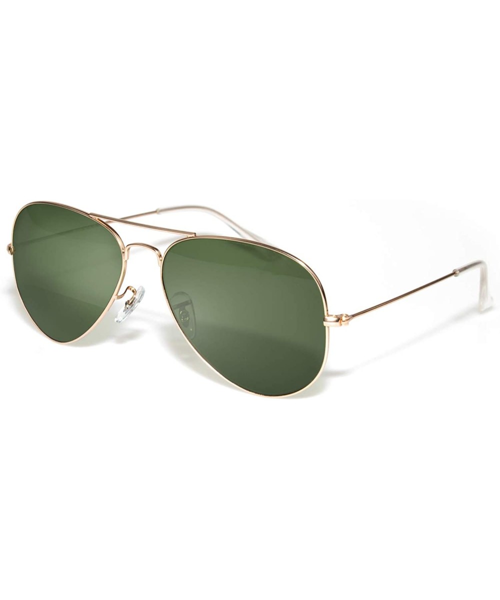 Classic Aviator Sunglasses for Men Women- Metal Frame UV400 Lens Protection Pilot Sunglasses - C818RX6QSYY $7.17 Round