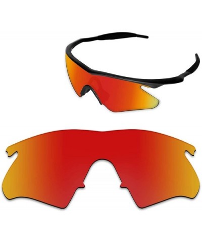 Anti-fading Polarized Replacement Lenses M Frame Heater Sunglasses - Fire Red -Polarized - CY18C5U5NNZ $14.46 Rectangular