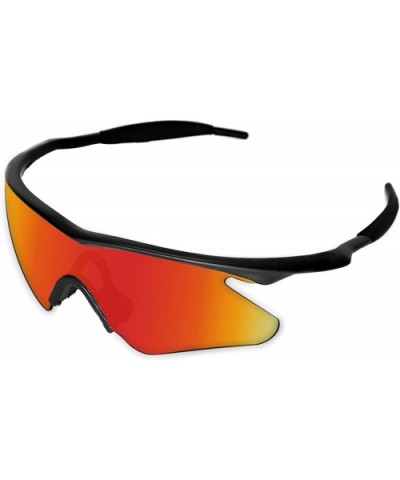 Anti-fading Polarized Replacement Lenses M Frame Heater Sunglasses - Fire Red -Polarized - CY18C5U5NNZ $14.46 Rectangular