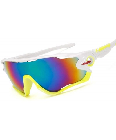 Sports Sunglasses Sports Sunglasses outdoor men's and women's cycling - 1. Bright Black All Grey - C818AZA8HNG $32.16 Sport