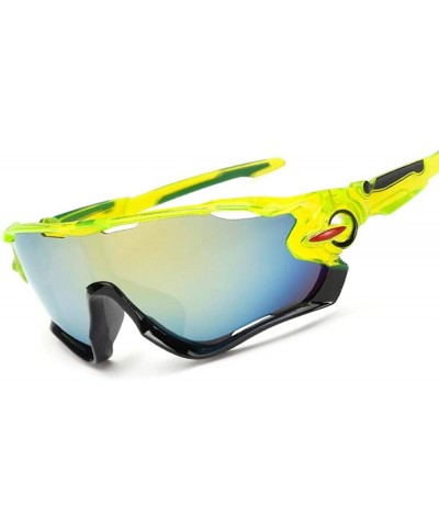 Sports Sunglasses Sports Sunglasses outdoor men's and women's cycling - 1. Bright Black All Grey - C818AZA8HNG $32.16 Sport