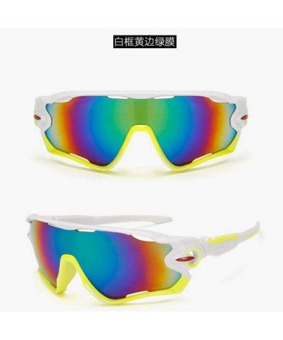 Sports Sunglasses Sports Sunglasses outdoor men's and women's cycling - 1. Bright Black All Grey - C818AZA8HNG $32.16 Sport