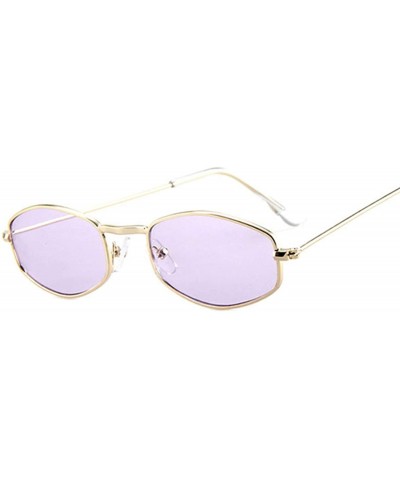 Metal Square Small Frame Sunglasses Woman Women Classic Vintage Mercury Ocean Film Fashion Mirror Sun Glasses - CL198A5D00M $...