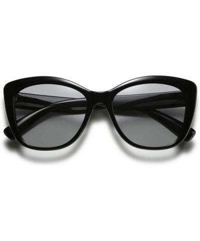 Polarized Vintage Sunglasses American Square Jackie O Cat Eye Sunglasses B2451 - Black Frame Photochromic Lens - CM18T8TWNLG ...