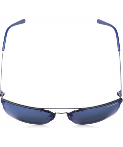 Men's An3073 Hundo-p1 Square Sunglasses - Blue/Dark Blue Mirror Blue - CC1822U5L44 $53.23 Sport