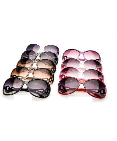 Almost Women Fashion Oval Shape UV400 Framed Sunglasses Sunglasses for Ladies - Coffee - CG194L4EAIC $12.74 Oval