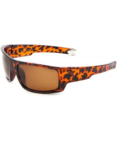 Men Sport Wrap Around Sunglasses Driving Motocycle Sport Golf Eyewear - Polarized-tortoise - C717YD69E94 $8.28 Sport