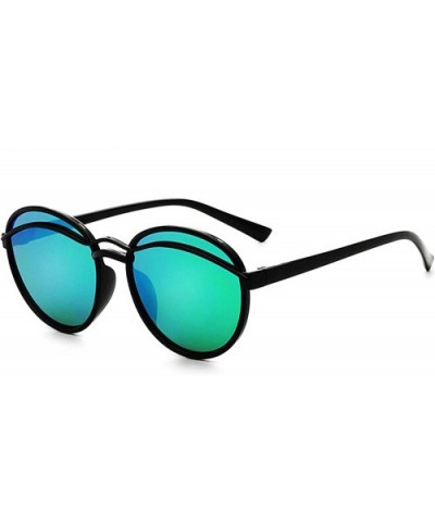Classic style Round Sunglasses for Men or Women Plate Resin UV 400 Protection Sunglasses - Green - CY18SZTIO9W $14.50 Oval