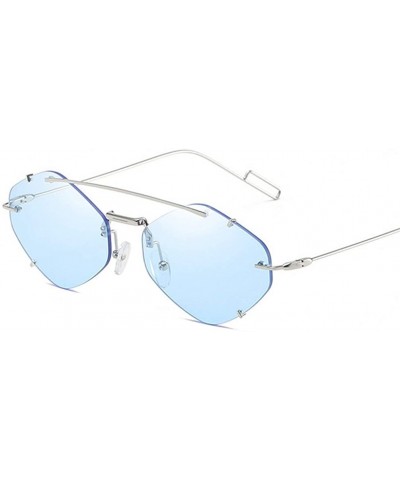 Claw Rimless Sunglasses Designer Sunglasses Women Men Shades Clear Lens Sun Glasses Eyewear - 2 - CB18Y8ELYAO $15.13 Rimless