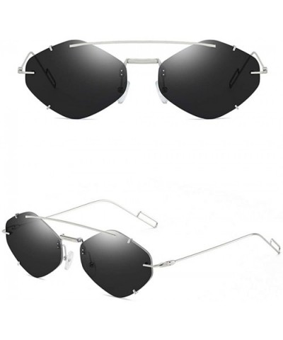 Claw Rimless Sunglasses Designer Sunglasses Women Men Shades Clear Lens Sun Glasses Eyewear - 2 - CB18Y8ELYAO $15.13 Rimless