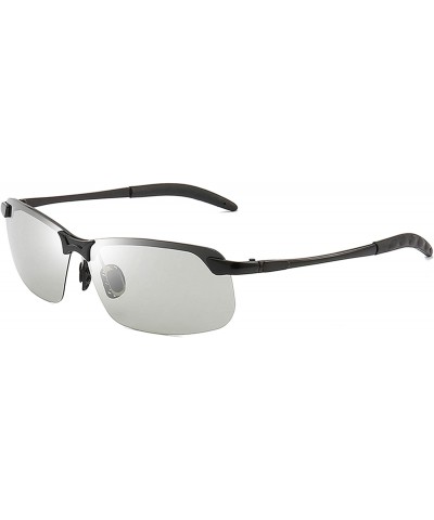Men's Fashion Driving Sports Polarized Sunglasses UV Protection Sunglasses for Men - Black+gray - CY18R4L0ON8 $6.98 Sport