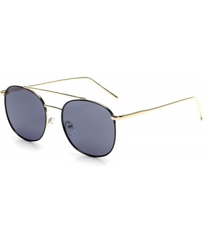 Retro Round Vintage Women Men UV Protection Fashion Designer Sunglasses - Black - C718LRIZW9T $8.39 Round