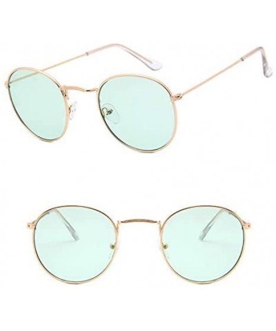 Sunglasses Mirror Classic Glasses Driving - Goldoceangreen - C2198N50TK6 $13.73 Round