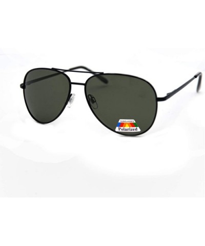 Polarized Aviator Unisex Sunglasses P4164 - Black Smoke - CI18OHO9II5 $6.91 Aviator