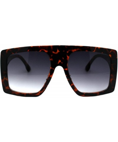 Womens Super Oversized Square Sunglasses Modern Fashion Shades UV 400 - Tortoise (Smoke) - CF194G76ACN $9.53 Square