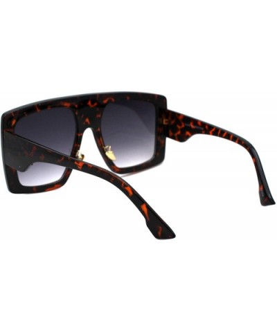 Womens Super Oversized Square Sunglasses Modern Fashion Shades UV 400 - Tortoise (Smoke) - CF194G76ACN $9.53 Square