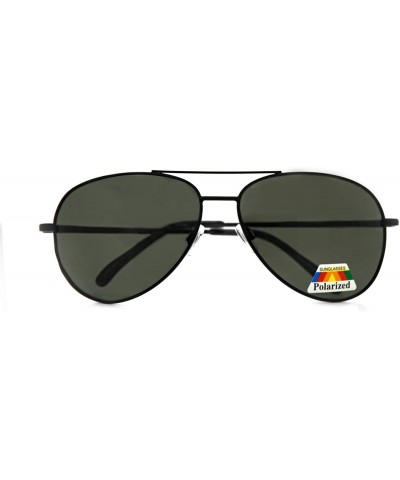 Polarized Aviator Unisex Sunglasses P4164 - Black Smoke - CI18OHO9II5 $6.91 Aviator