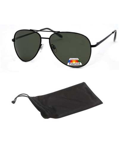 Polarized Aviator Unisex Sunglasses P4164 - Black Smoke - CI18OHO9II5 $6.91 Aviator