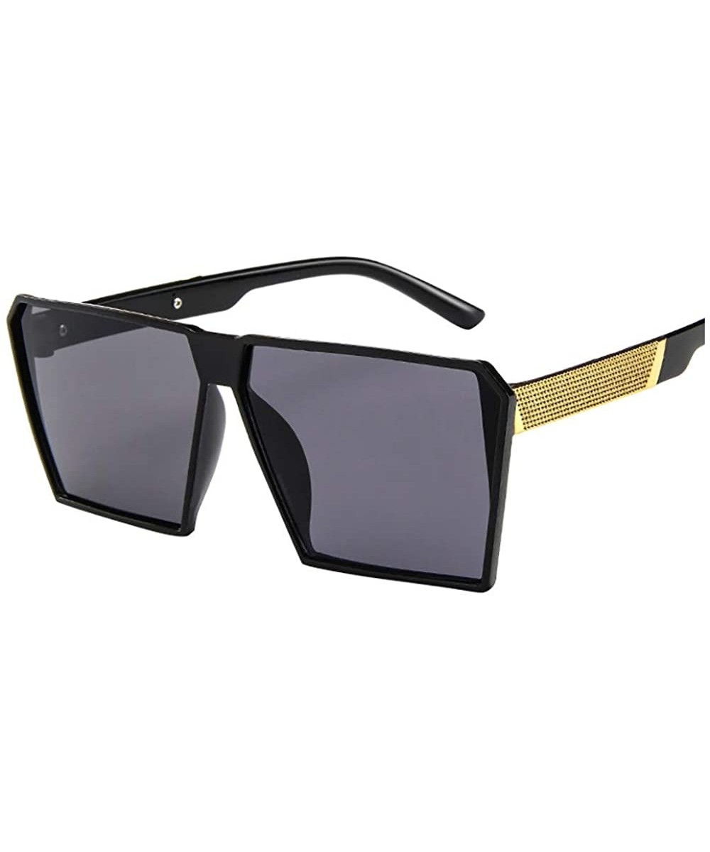 Sunglasses-Fashion Unisex Oversized Square Sunglasses Vintage Retro Sun Glasses - C - CX18DLACMUD $7.31 Square