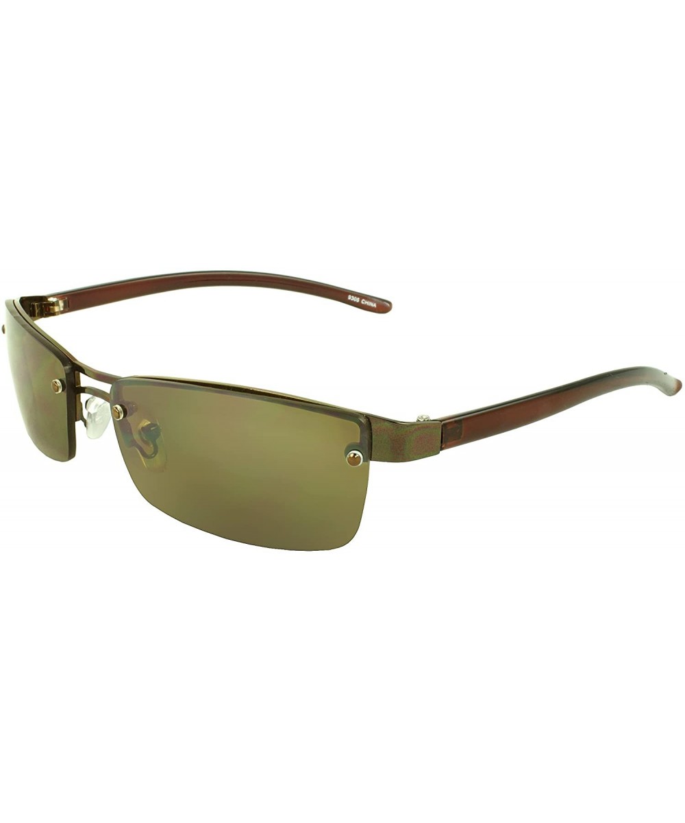 TU9305 Rimless Fashion Sunglasses - Brown - CS11DN2BYKT $8.66 Rimless