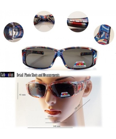 Abstract Floral Art Translucent Rectangle Polarized OTG Sunglasses P015 - Pink Swirl - C818D2XLXWI $11.21 Square