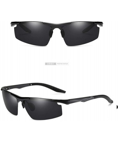 Men Rimless Polarized Sunglasses UV400 Mirror Driving Fishing Golf Sun Glasses for Male Driver - Gun Grey - CF199L4YACZ $7.98...