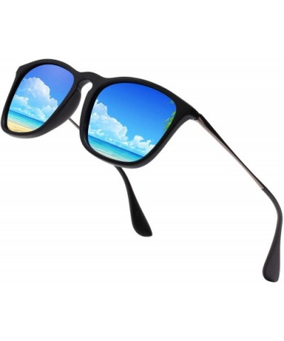Classic Sunglasses Polarized Protection Mirrored - 1black/Blue - CR18T85UU4D $8.60 Aviator