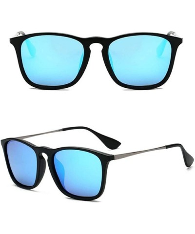 Classic Sunglasses Polarized Protection Mirrored - 1black/Blue - CR18T85UU4D $8.60 Aviator