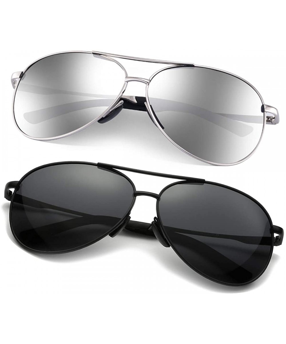 Polarized Aviator Sunglasses for Men - Metal Frame Sports UV 400 Protection Mens Women Sunglasses 2261 - C518UW0MR9U $18.28 A...