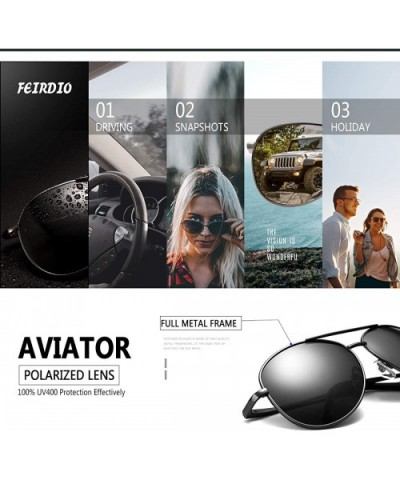 Polarized Aviator Sunglasses for Men - Metal Frame Sports UV 400 Protection Mens Women Sunglasses 2261 - C518UW0MR9U $18.28 A...