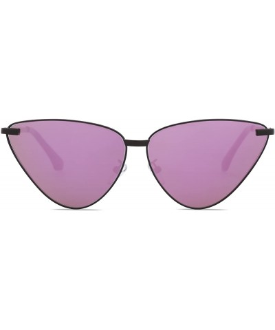 Cateye Sunglasses for Women Fashion Retro Vintage Narrow Clout Goggles Metal Frame SJ1091 - CU18CD0C8UN $7.20 Aviator