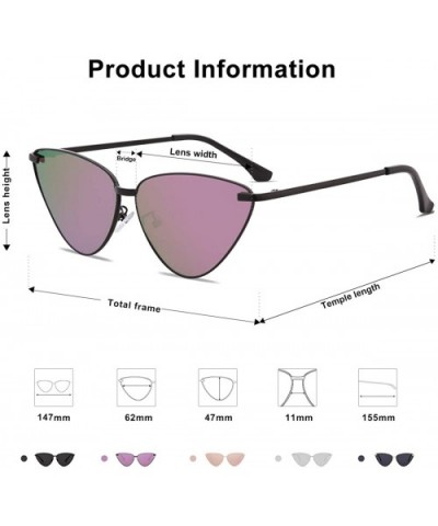 Cateye Sunglasses for Women Fashion Retro Vintage Narrow Clout Goggles Metal Frame SJ1091 - CU18CD0C8UN $7.20 Aviator