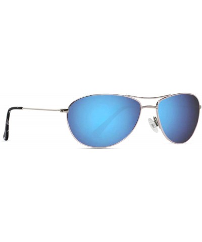 Baby Sea Polarized Aviator Sunglasses for Small to Medium Face 8017&8018 - Silver/Blue for Small Face - CS18W3MIL9H $13.52 Av...